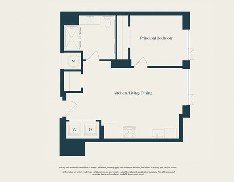 this is a floor plan of a small apartment